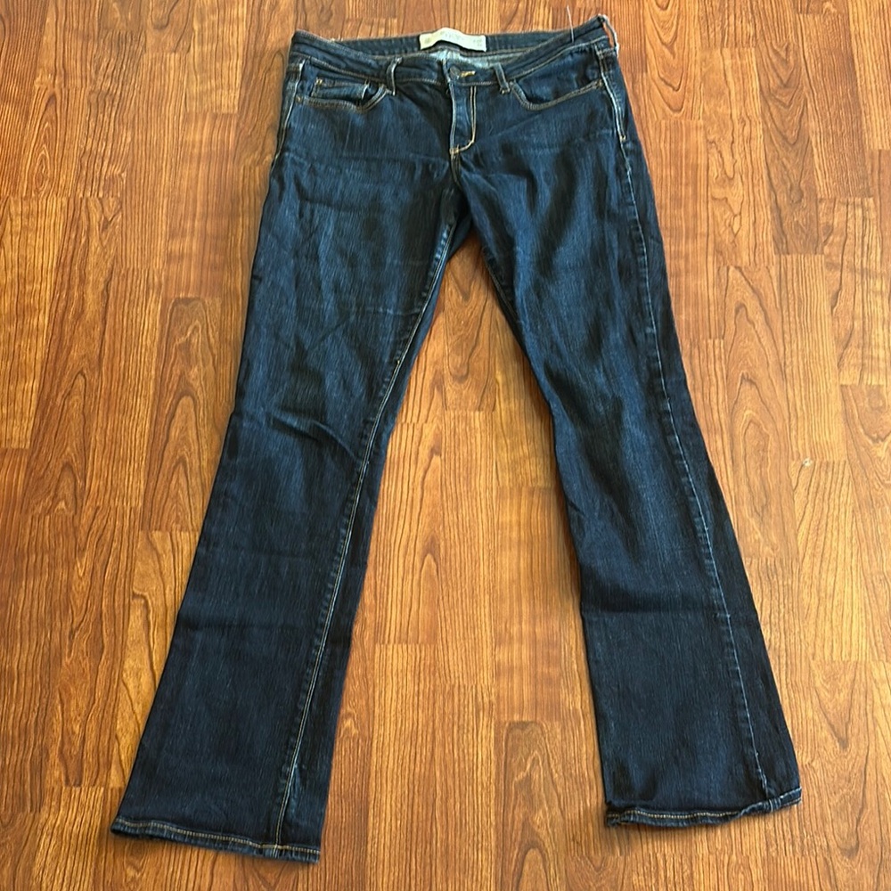 Abercrombie & Fitch Dark Blue Boot Cut Jeans